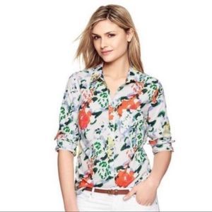 GAP | The Shrunken Boyfriend Floral Blouse Size Medium
